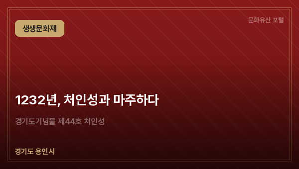 1232년, 처인성과 마주하다